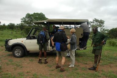 Kruger Park rangers leading a game walk, Kruger National Park