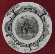 Wedgwood Kruger National Park first edition plate with giraffes